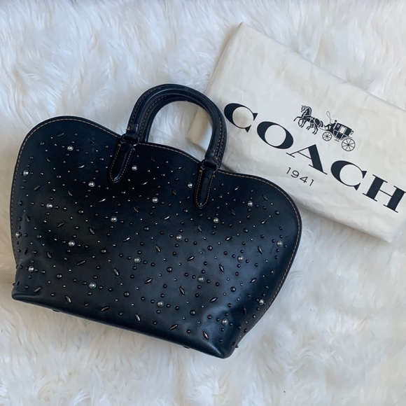 Coach Handbags - Coach 1941 Dakotah Prairie Rivet Studded Glovetanned Leather Satchel